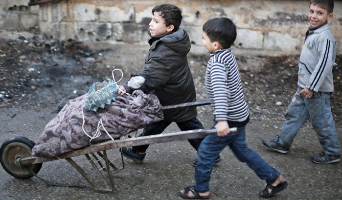 Syria civil war: Dying children `being forced to eat animal feed`